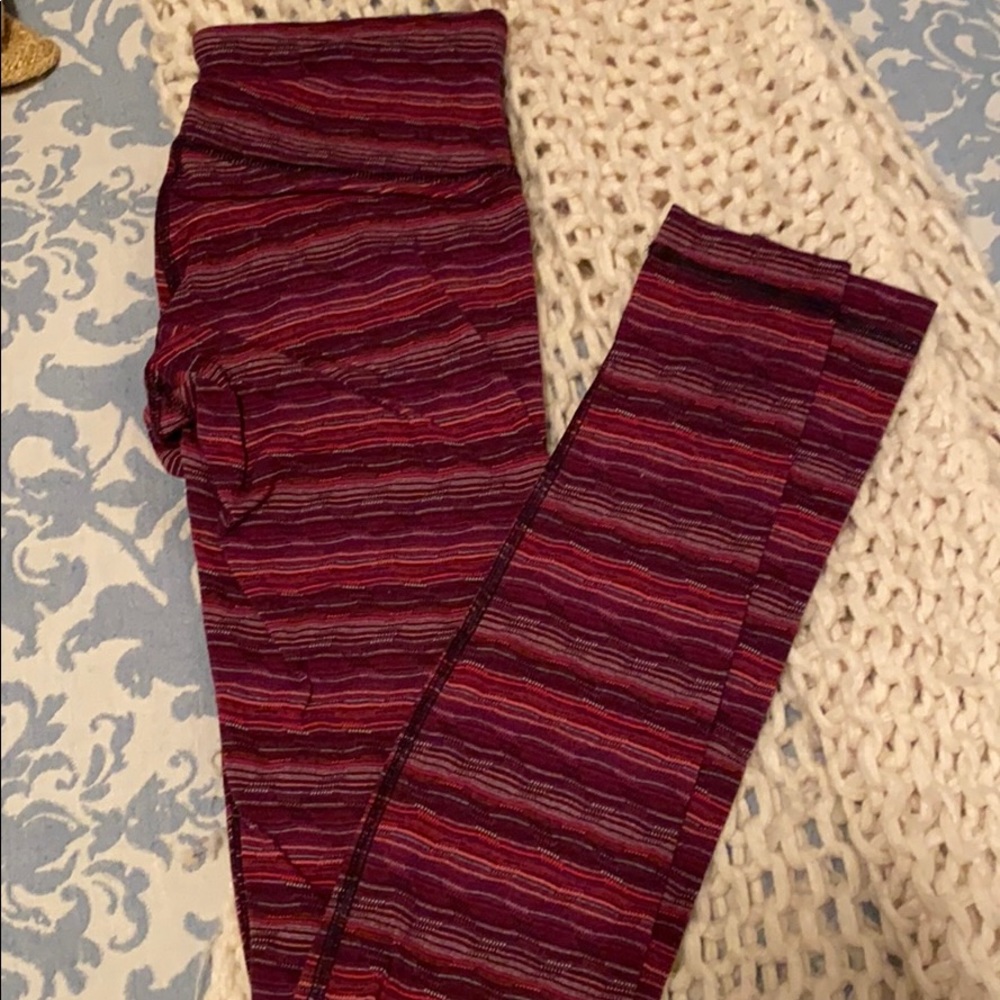Lululemon Wonder Under Stripe Pattern Legging